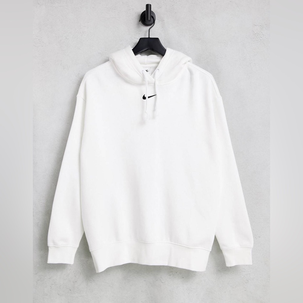 Nike Oversized White Trend Fleece Hoodie Women's XS / Small EUC
